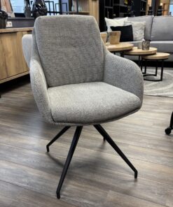 Opruiming! 4x Eetkamerstoel Iowa Loudy Lightgrey Normaal € 756,- Nu voor € 549,-